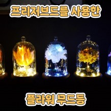 프리저브드를 사용한 '플라워 무드등'